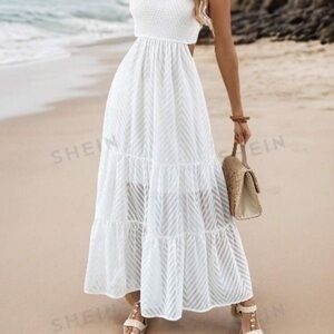 SHEIN White Sheer Dress
